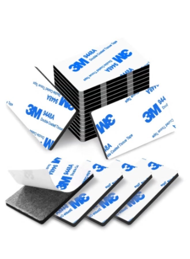 ثري ام 50 قطعة من الأشرطة اللاصقة مزدوجة الجوانب، شريط تثبيت شديد التحمل، شريط إسفنجي مقطوع مسبقًا بسمك 3 مم، وسادات سوداء قوية فائقة الالتصاق، شكل مستطيل مقاوم للماء للجدران والصور والسيارات والمنازل والمكاتب - Image 2